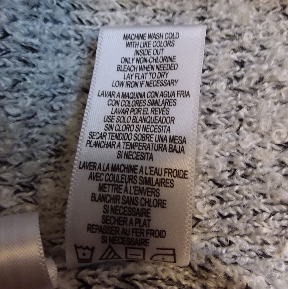 Calvin Klein Black and White Eyelash Knit Sweater - Picture 8 of 8